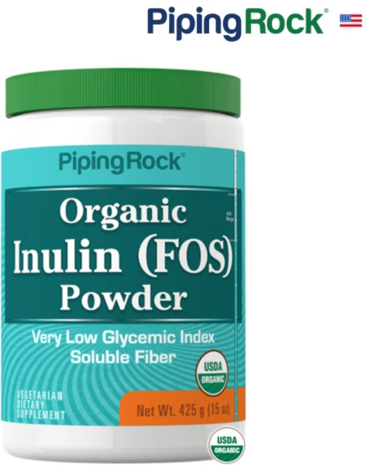 미국 Piping Rock 이눌린 프리바이오틱 Inulin Prebiotic FOS Powder (Organic) 15 oz (425 g), 1개 - 쿠팡