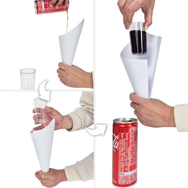 JL매직 서프라이즈 매직 글라스 마술컵 음료 사라지는 트릭 종이컵 마술도구 초보용 서프라이즈 글라스(Surprise Glass)버전2, 1개