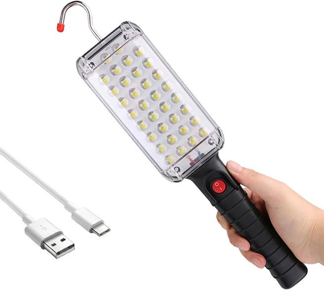 34LED 충전식 작업등 작업랜턴 차량정비 용품 자석, 2개