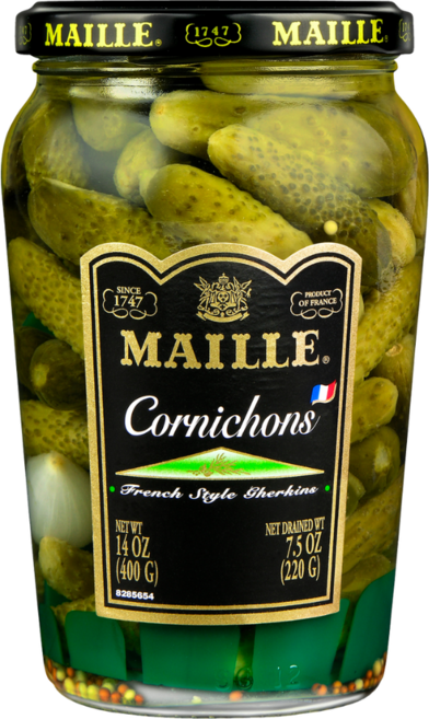MAILLE 魅雅 幼條瓜 400G 醃黃瓜 酸黃瓜 醃瓜 醃脆瓜 醋漬黃瓜 酸瓜, 1個