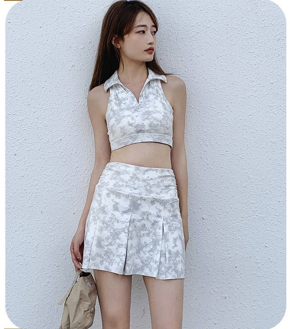 couyor 폴댄스의상 세트 폴키니 폴댄스복 상하의, 상의