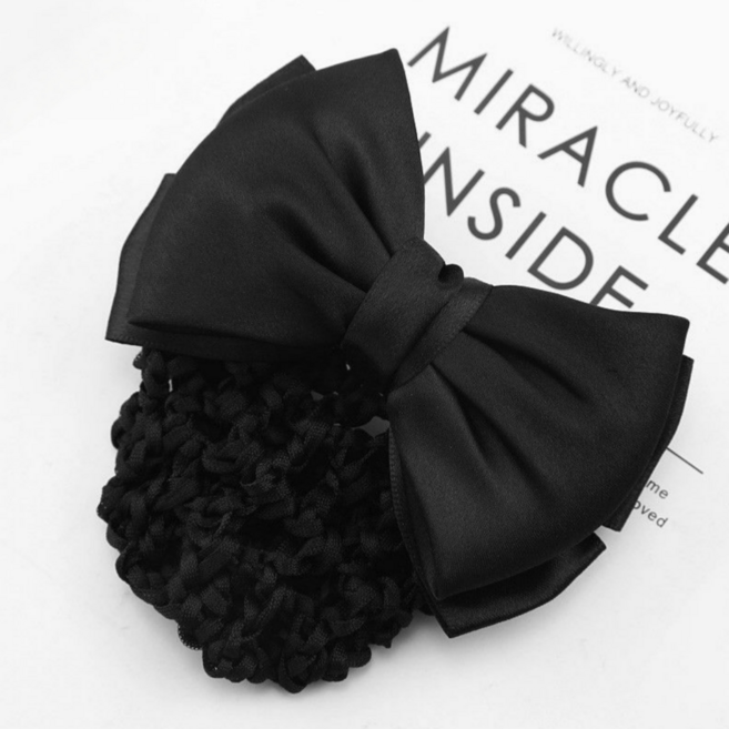 여성용 리본 헤어망 간호사 승무원 올림머리망 헤어악세사리 5P세트