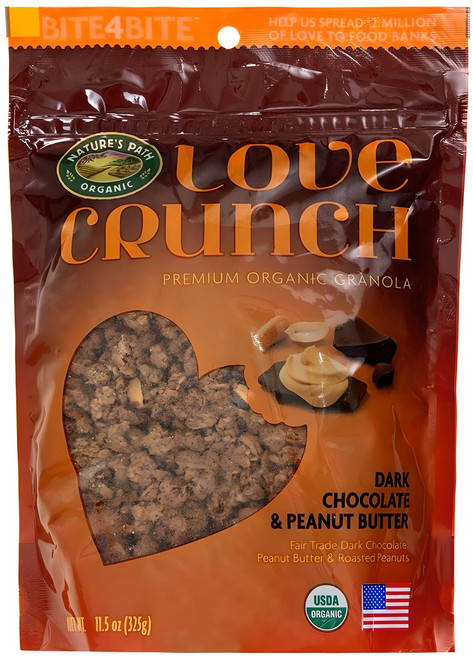 네이쳐스패스 러브 크런치 다크초코 앤 피넛버터 그래놀라 시리얼, 325g, 1개