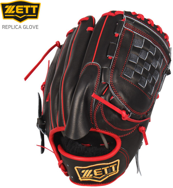제트 레플리카 프리미어 올라운드 투수 야구글러브 고우석5 모델 12인치 블랙/레드, 우투(오른손잡이용)