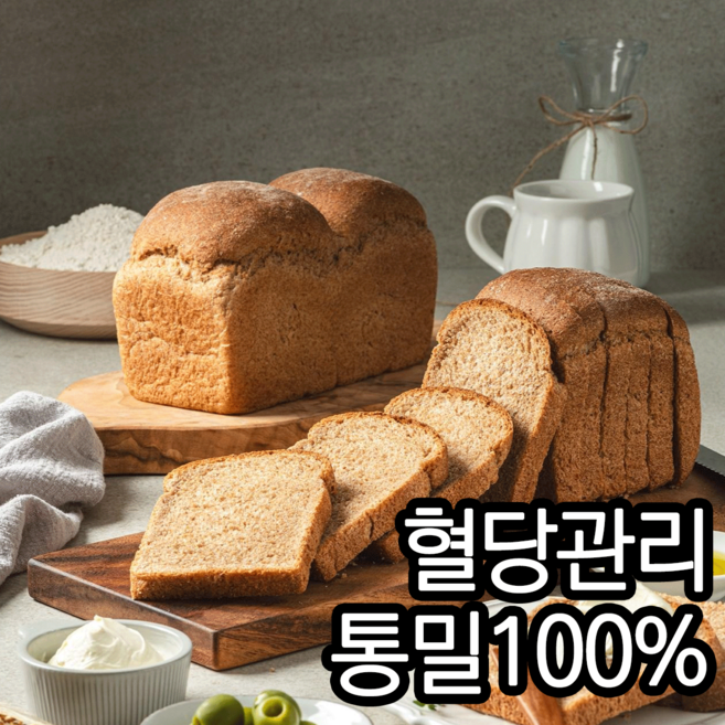 아침에 좋은빵 백프로 작은 통밀식빵, 630g, 2개