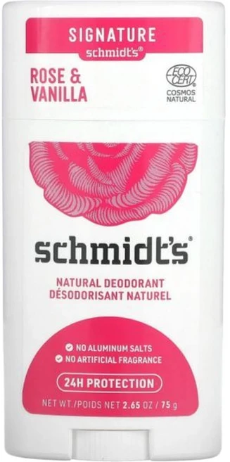 슈미트 내추럴 데오드란트 로즈 바닐라 75g Natural Deodorant Rose Vanilla, 1개 - 쿠팡