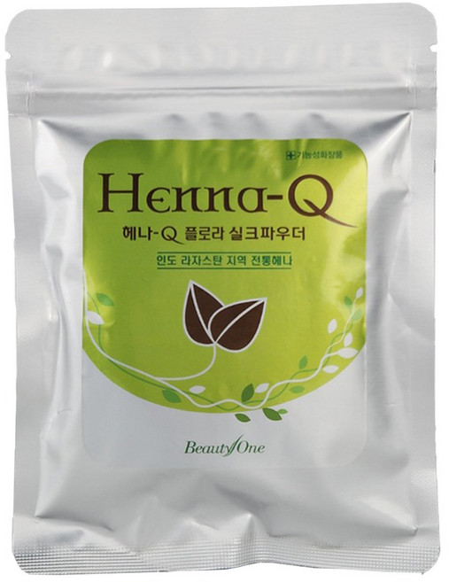 헤나-Q 플로라 실크 파우더 100g / 헤나 가루 염색약, 라이트브라운, 1개