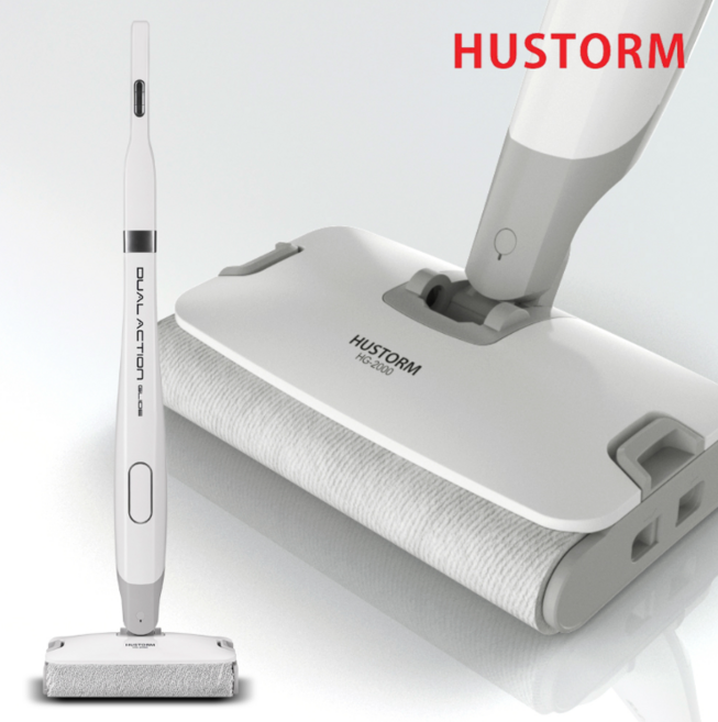 휴스톰 듀얼 액션 글라이드 물걸레 청소기, HG-2000, 화이트