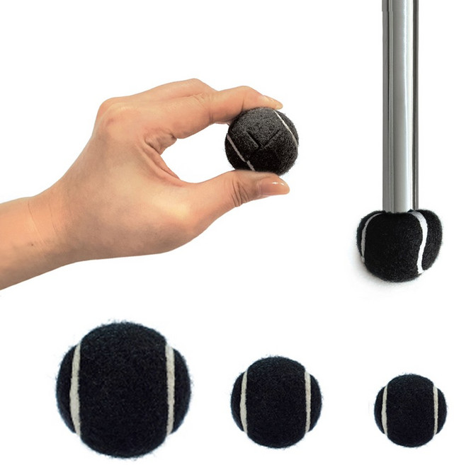 S사이즈 출시 미니 테니스공 의자발커버 24개, 1세트, 블랙