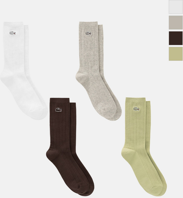 [라코스테 공식] 여성 스카시 미들 삭스 RA014E-56G 4종 택1