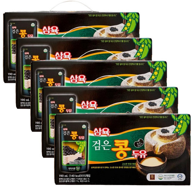 삼육두유 검은콩 파우치, 190ml, 75개