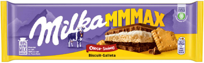 [정품 직수입] 밀카 맥스 초코&비스킷 초콜릿, 2개, 300g