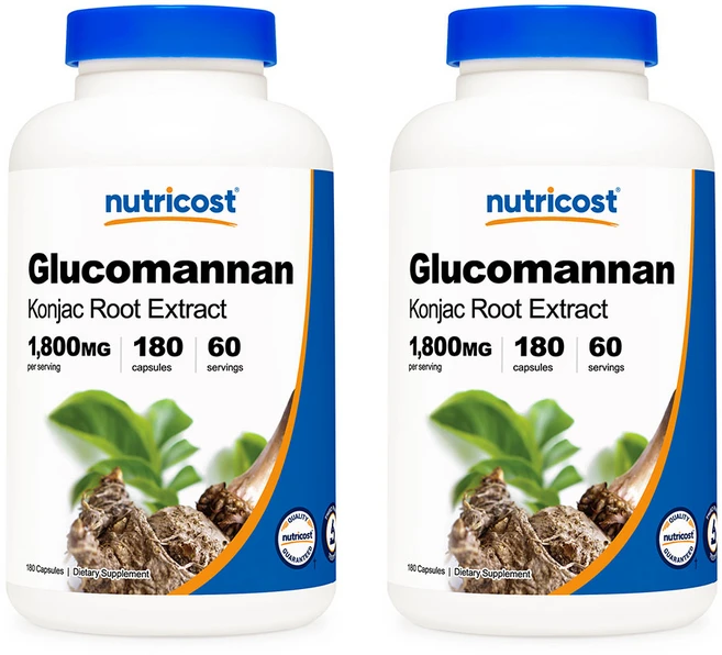 뉴트리코스트 글루코만난 600mg 캡슐 180캡슐 1서빙 1 800mg 60회분 Glucomannan Capsules [180 CAPS], 2개, 180정 - 쿠팡