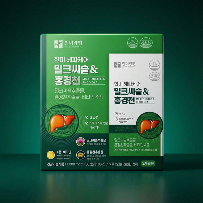 한미 헤파케어골드 1000mg x 180캡슐, 180정, 1개