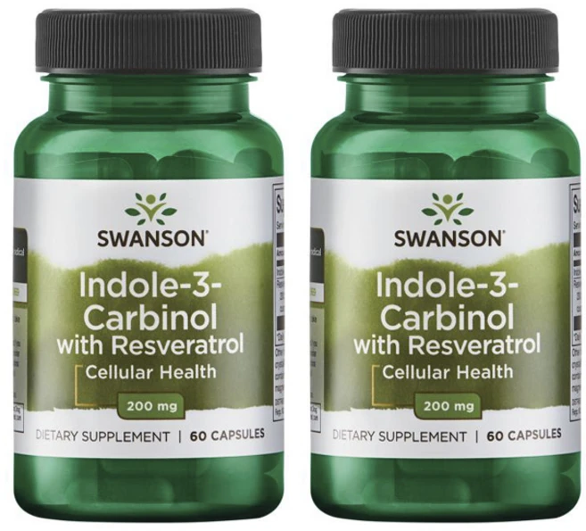 스완슨 인돌-3-카비놀 레스베라트롤 200mg 캡슐, 2개, 60정 - 쿠팡