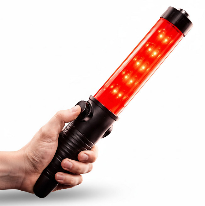 클레논 강력데시벨 경광봉 교통 신호봉, 시그널레드, 1개