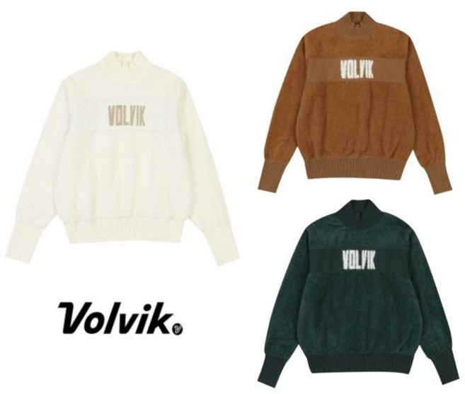 정품 볼빅골프 여성 니트 풀오버 골프스타일 스윙웨어 운동복장 운동패션 야외운동 LE1215