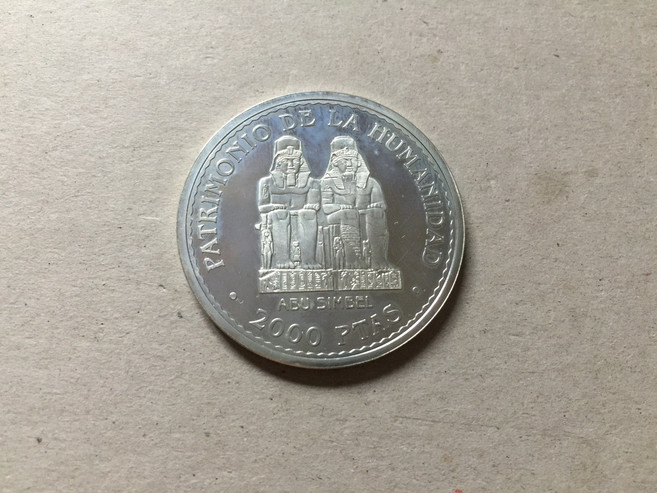 기념주화 희귀주화 동전수집 스페인 1996 고대 이집트 아부심벨 신전의 신 이시스 호루스