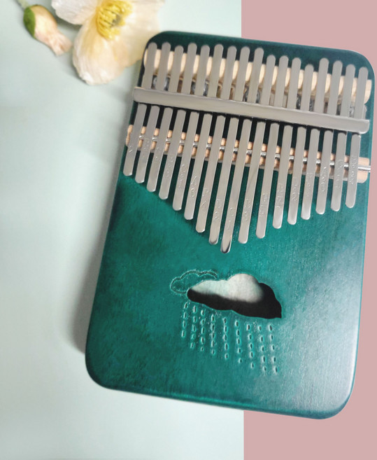 뮤직앤라우라 고급 올솔리드 AK-05 17음계 칼림바 어쿠스틱 입문용, AK-05(그린), 1개