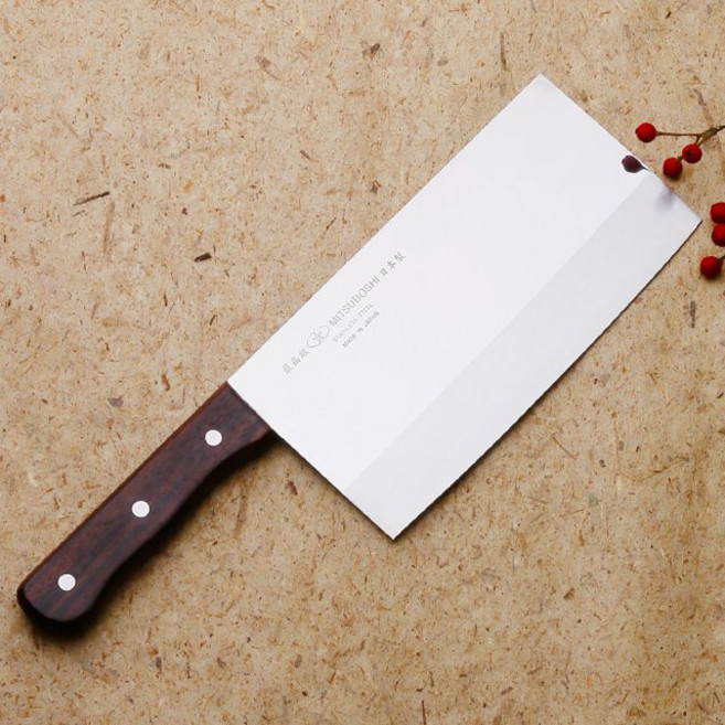 MITSUBOSHI 전문가용 미쯔보시 중식칼 200mm, 혼합 색상, 1개