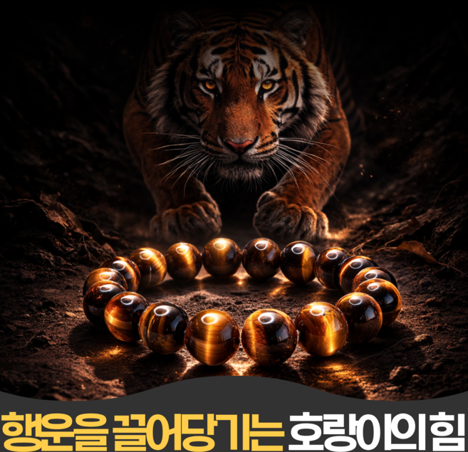 펄빈 프리미엄 S급 남녀공용 행운 천연 호안석 팔찌