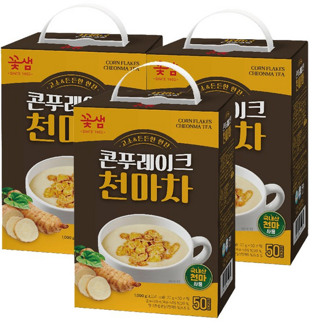 꽃샘 콘푸레이크 천마차, 20g, 50개입, 3개