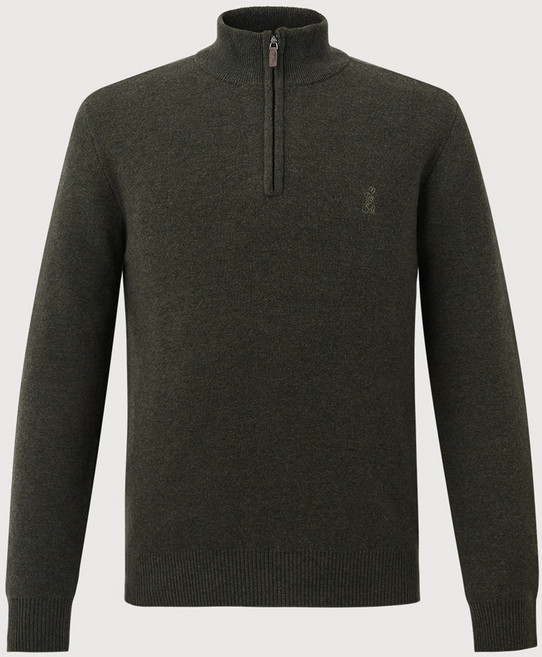 인디안 [25년 겨울 최저가] 고급 울혼방 솔리드 하프터틀넥 반집업 니트 MUKBH4W9241BCN