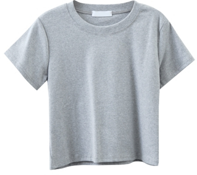 短版棉Ｔ／素色合身短袖上衣 修身顯瘦 舒適百搭