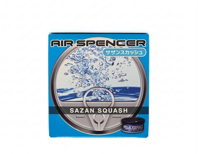 정식수입 영광사 에어스펜서 Air Spencer 고급 차량용 방향제 양면 사용 캔타입 실내 탈취용, 사잔스쿼시(SAZAN SQUASH), 1개