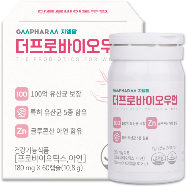 지엠팜 더프로바이오우먼 100억보장 특허균 유산균 함유, 60정, 1개