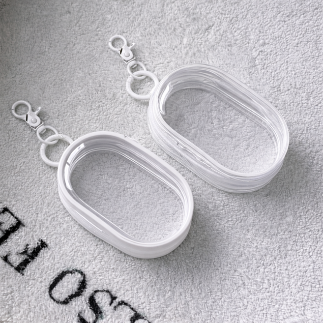 키링 파우치 미니 투명 키링형 소형 휴대용 화장품수납 소품수납 수납케이스 1+1