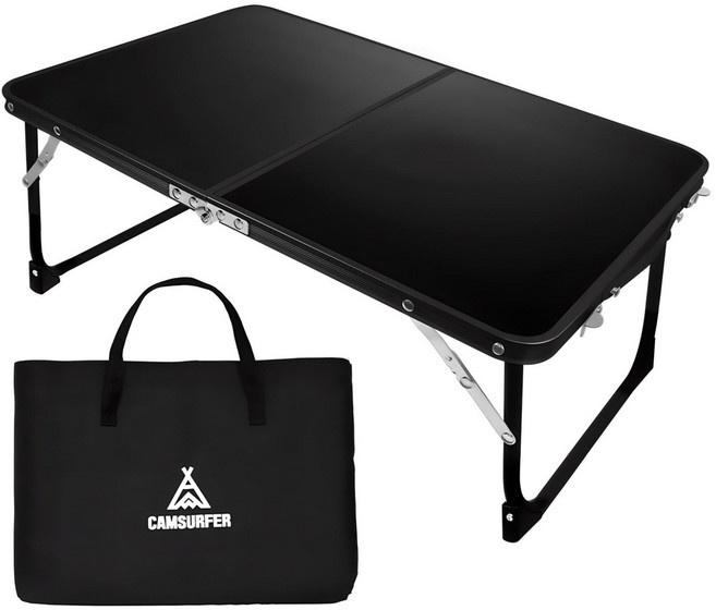 캠서퍼 슬림 폴딩 캠핑테이블, 블랙