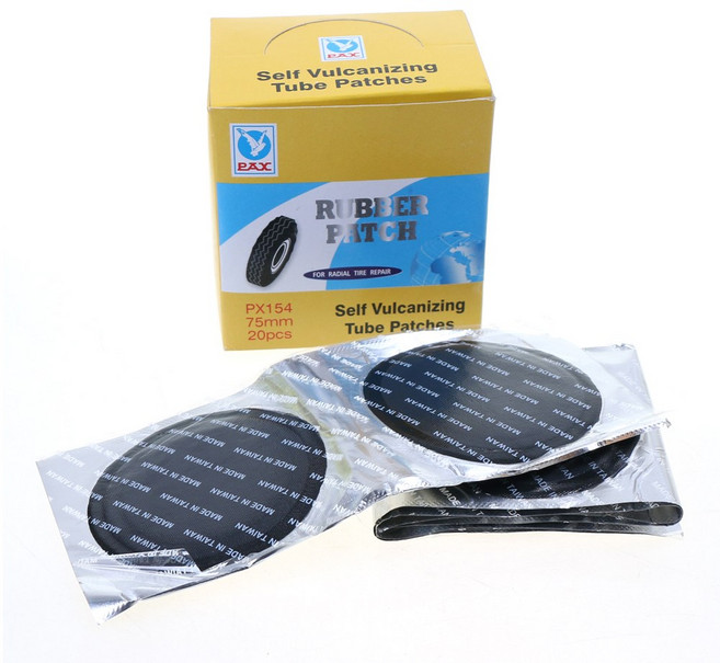대만 PAX 타이어 펑크패치 75mm 타이어수리, 1개, 검정