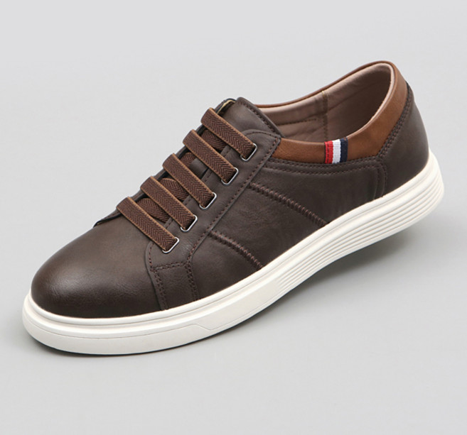 신사야 소가죽 노매듭 밴딩끈 캐주얼 스니커즈 24S029