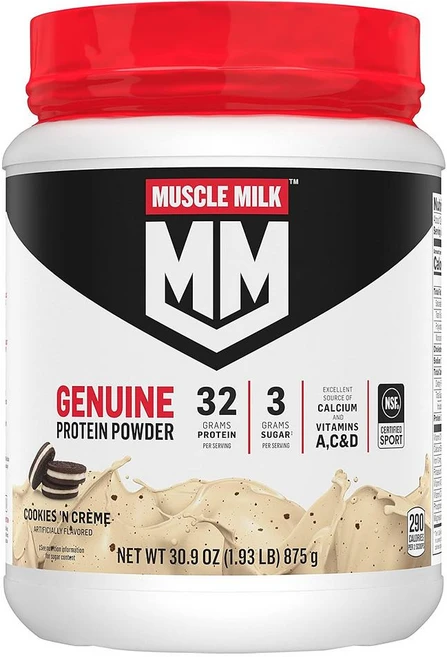 머슬밀크 프로틴 파우더 875g 1팩 쿠키 앤 크림 Muscle Milk Genuine Protein Powder Cookies 'n Crème, 1개 - 쿠팡