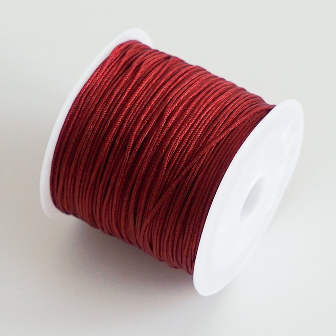 디어플레이스 나일론 매듭실 매듭끈 0.8mm 팔찌 만들기 재료, 1개, [38번 버건디] x 50m