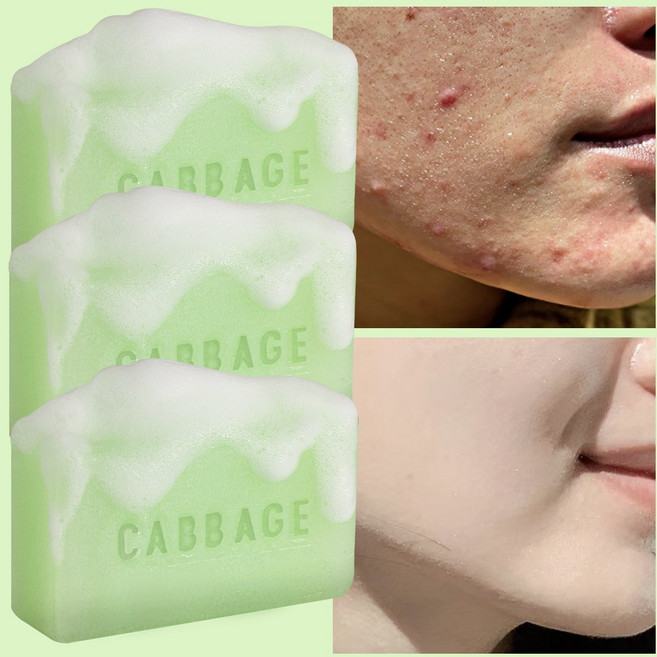 캐비지 약알칼리성클렌징폼 천연비누 대용량, 95g, 3개입