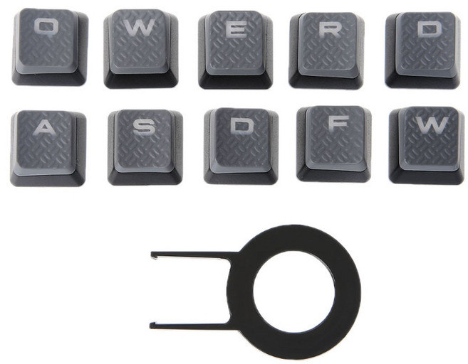 CORSAIR K70 K65 K95 G710 Strafe 기계식 키보드 키 캡 백라이트 방향을위한 10pcs GRB 키 캡, 회색, Grey, 텐키리스