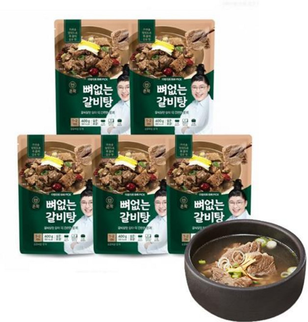온작 이영자 뼈없는 갈비탕 400g x 5팩, 5개
