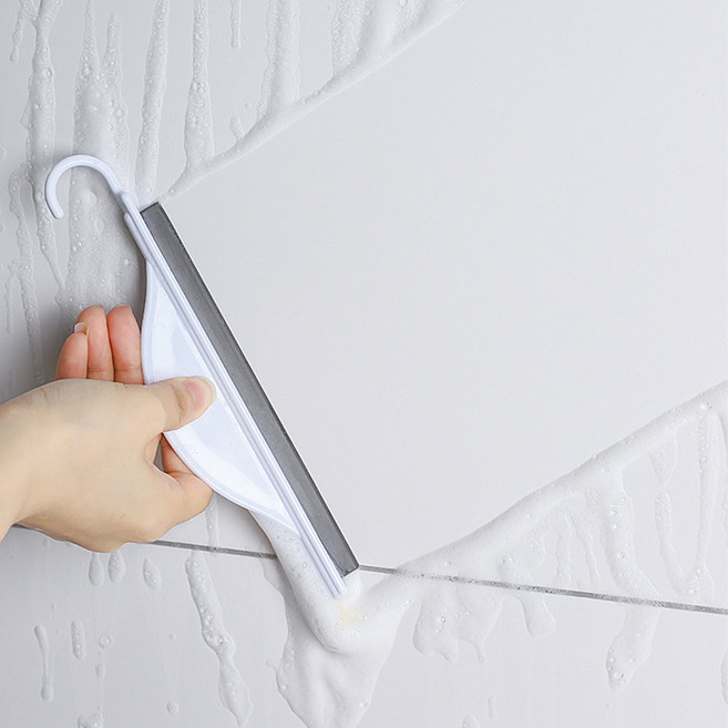 실리콘 미니 스퀴지 유리 닦이 싱크대 주방 화장실, 화이트, 10개