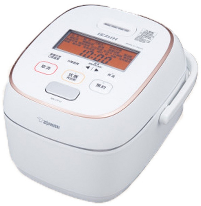 ZOJIRUSHI 象印 6人份/10人份 鐵器塗層豪熱羽釜壓力IH電子鍋 NW-JTF10/NW-JTF18, 6人份白色