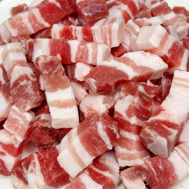 파파네정육점 수입산 구이용 한입 삼겹살, 4개, 500g
