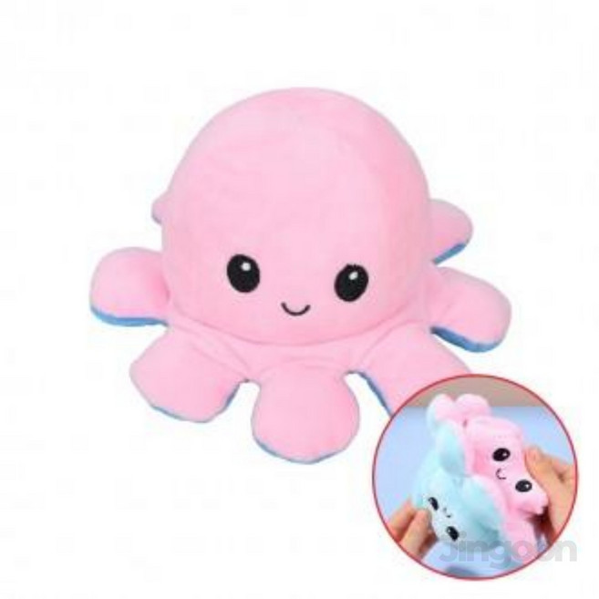 양면표정 문어인형 애착인형, 3_스카이블루