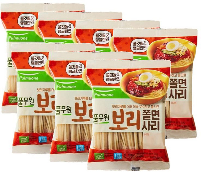 풀무원식품 보리쫄면사리, 7개, 150g