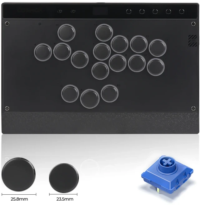 Haute42 C16 마그네틱 히트박스 레버리스 아케이드 스틱 컨트롤러 (PS4/PS5/스위치 버튼 림 스틱리스 파이, 01 C16