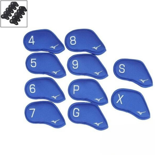 미즈노 헤드커버 골프 아이언커버 10개 세트 5LJH2302, 09/블랙, 1개