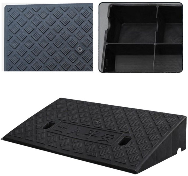 토도판다 차량진입 휠체어 경사로 발판, 블랙, 1개