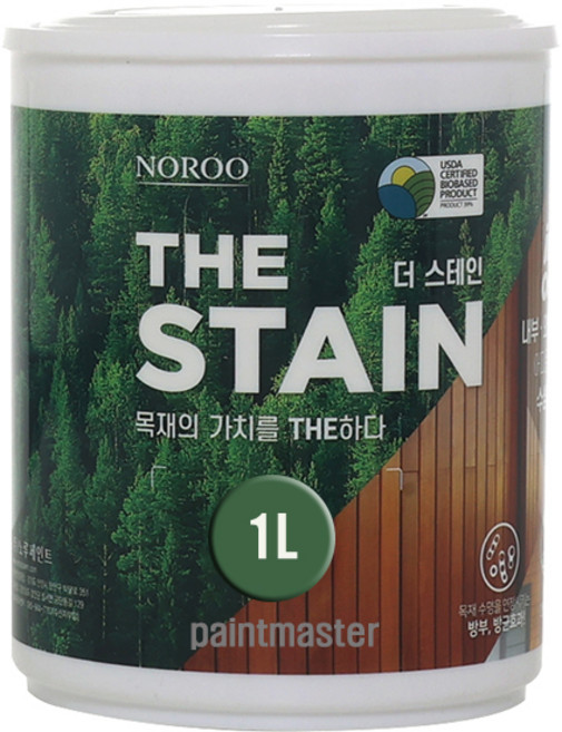 노루페인트 목재용 수성 더스테인 1L 무광, 월넛, 1개