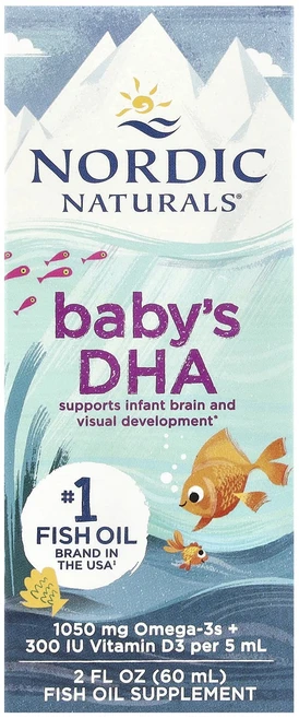 Nordic Naturals 영유아용 DHA 60ml(2fl oz), NordicNaturals영유아용DHA60ml2floz, 1개, 60ml - 쿠팡