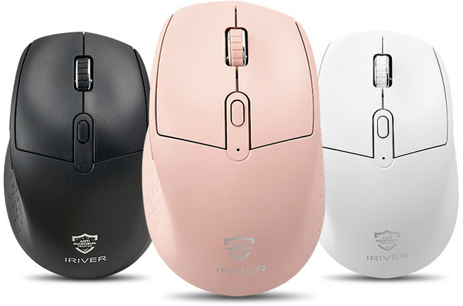 아이리버 EQWEAR-MVM7 2.4GHz+블루투스 무소음 버티컬 무선 마우스, 화이트